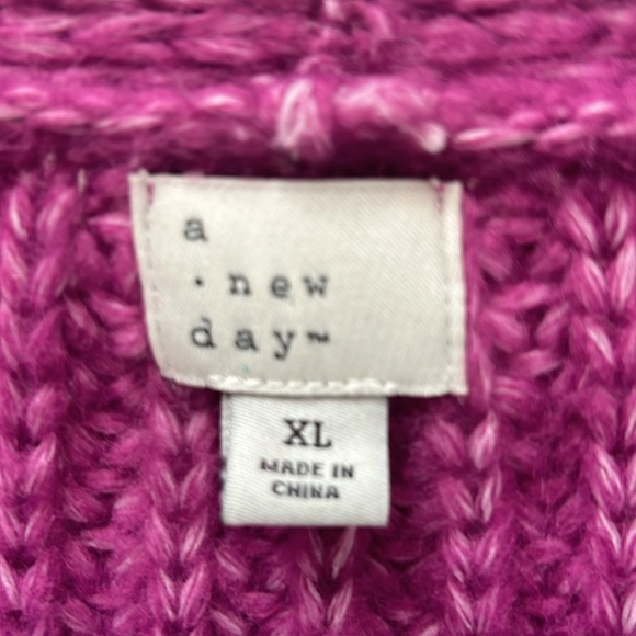 A New Day Cardigan Sweater XL fuchsia - Picture 3 of 9
